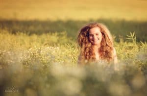 girl in a sunny field