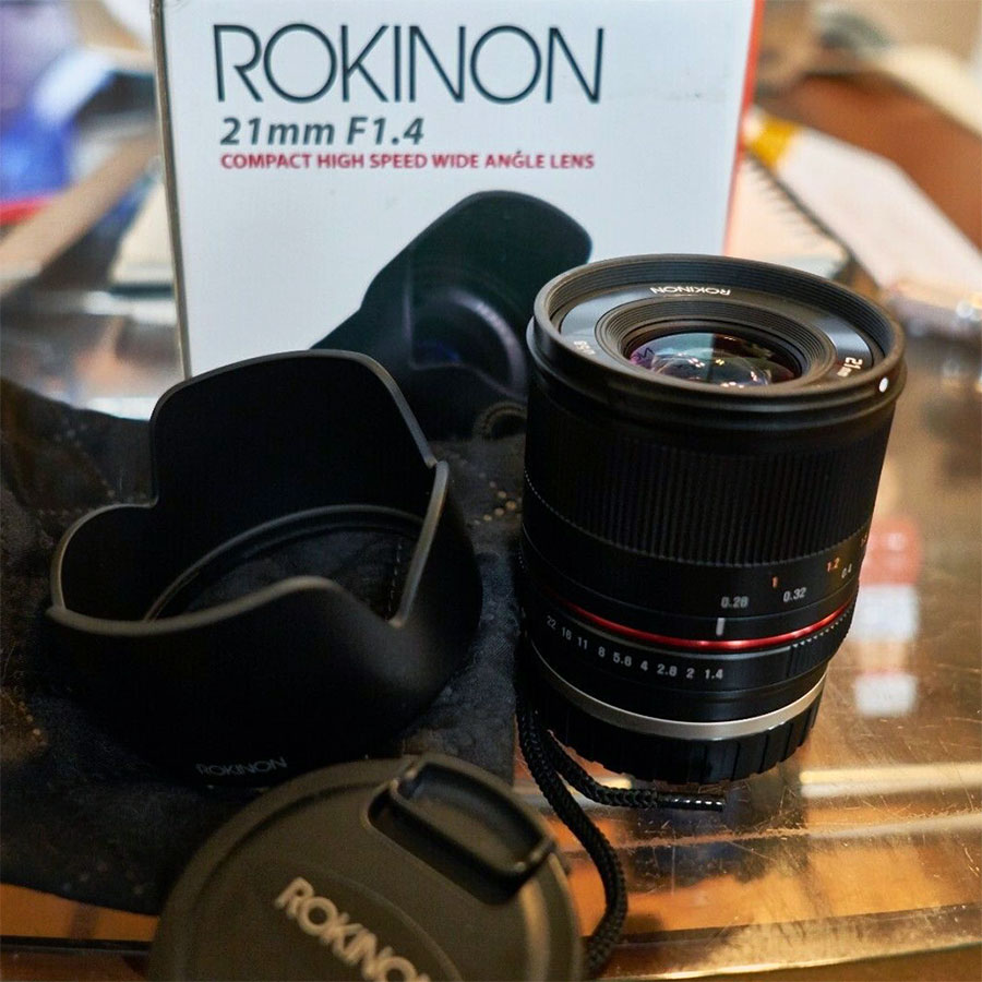 rokinon 21mm 1.4 wide angle lens